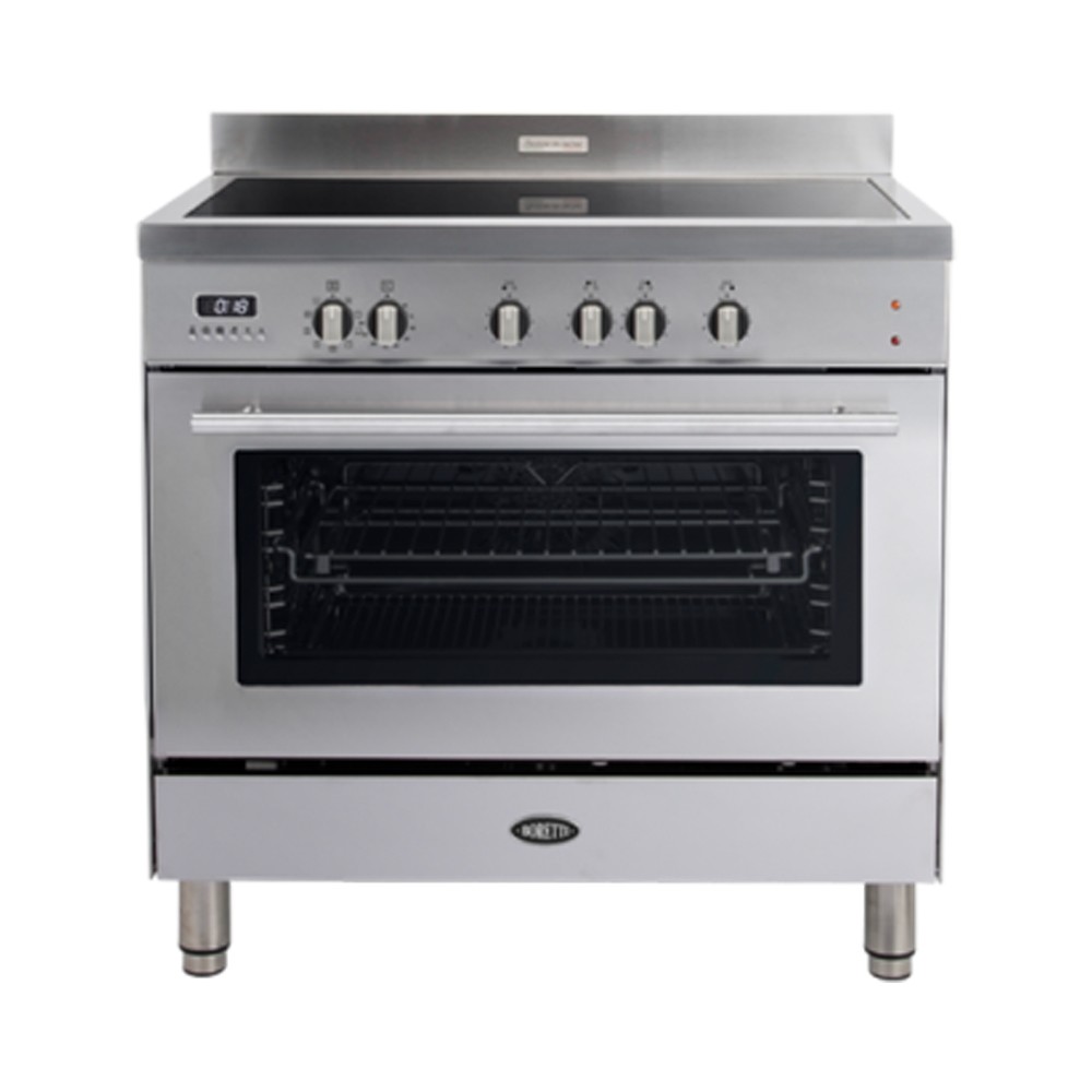Boretti MFBI901IX inductiefornuis Milano met boosterfuncties en draaispit RVS Roestvrijstaal