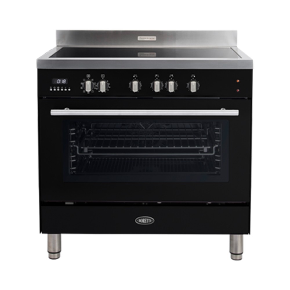 Boretti MFBI901ZW inductiefornuis Milano met boosterfuncties en draaispit Zwart