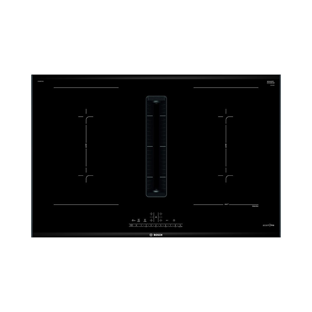 Bosch Serie 6 PVQ895F25E kookplaat Zwart Ingebouwd 80 cm Inductiekookplaat zones 4 zone(s)