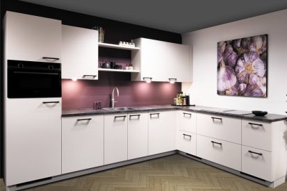 AANBIEDING moderne keuken met Quooker en Siemens inductionAir