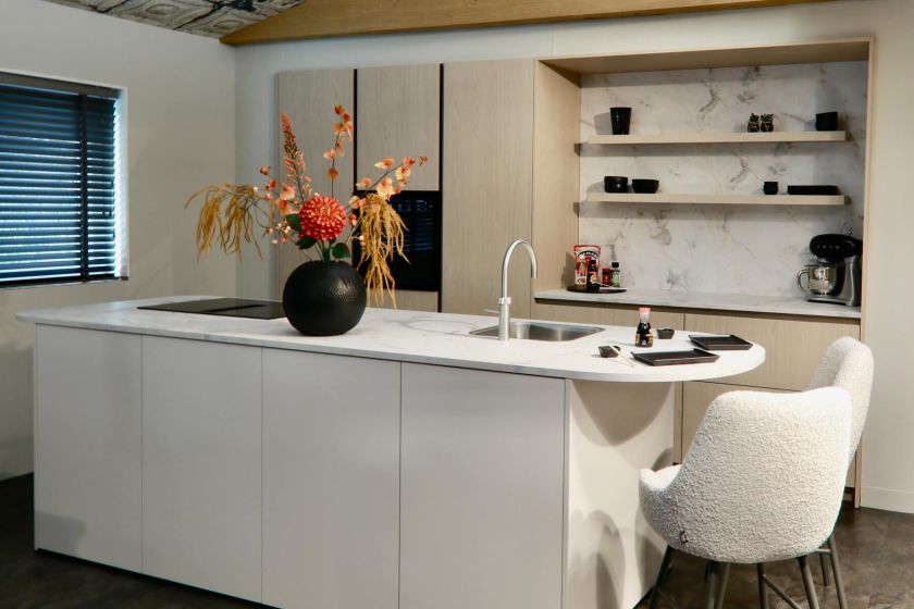 Japandi keuken met eiland