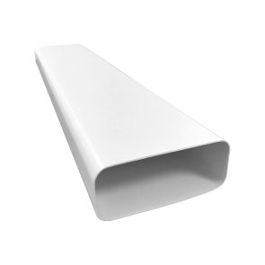 Luchtafvoer plat Buis HR+ 220x90mm lengte 100 cm (150mm) 45 3701 Aansluitset/ materiaal