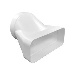 Luchtafvoer, plat, overgangsstuk, recht HR+ 220 x 90 - 150mm (150mm) 45 3731 Aansluitset/ materiaal