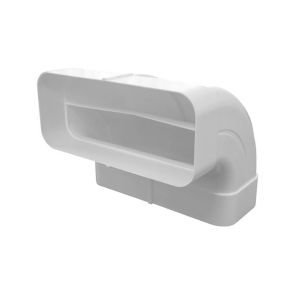 Luchtafvoer, plat, bocht, verticaal HR+ 220 x 90mm (150mm) 45 3771 Aansluitset/ materiaal