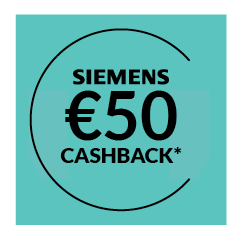 REGISTRATIE VIA SIEMENS - 50 EURO CASHBACK