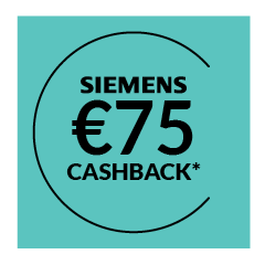 REGISTRATIE VIA SIEMENS - 75 EURO CASHBACK