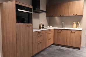 CityLine industrieël moderne hoekkeuken Walnoot Parijs 