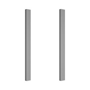 Neff Z5802GLMY0 Flex Design zijlijsten Metallic Silver voor glass downdraft Accessoire/ toebehoren