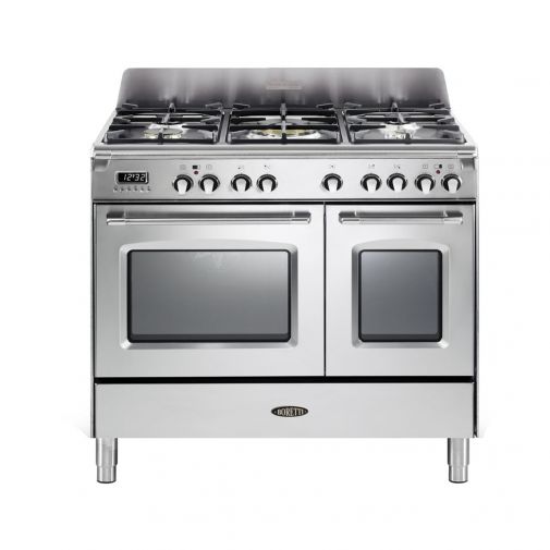 Boretti CFBG902IX gasfornuis met Dual Fuel wokbrander en dubbele oven