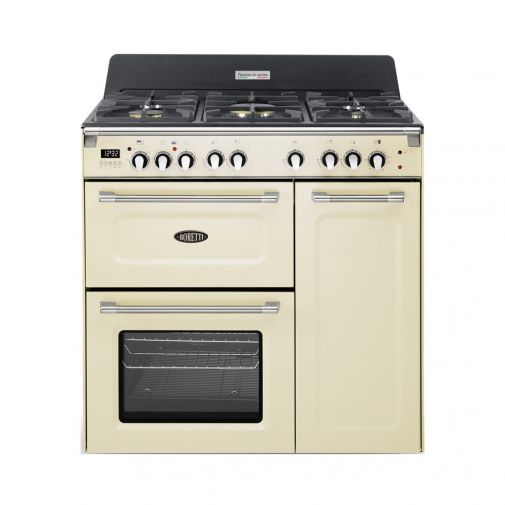 Boretti CFBG903OW gasfornuis met Dual Fuel wokbrander en drievoudige oven