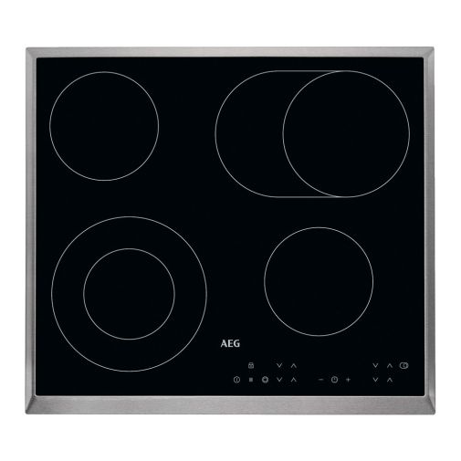 AEG HD340606XB inbouw keramische kookplaat ACTIE op=op! met timer en RVS rand Inbouw