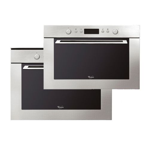 Whirlpool AMW820IX inbouw combimagnetron + AMW582IX inbouw stoomoven