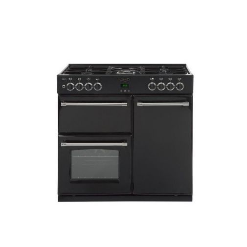 Belling Classic 900 DFT zwart nostalgisch gasfornuis