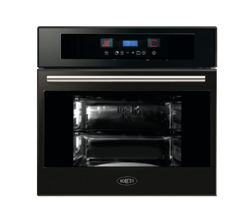 Boretti BPOP60ZWGL inbouw oven restant model met pyrolyse reiniging en draaispit