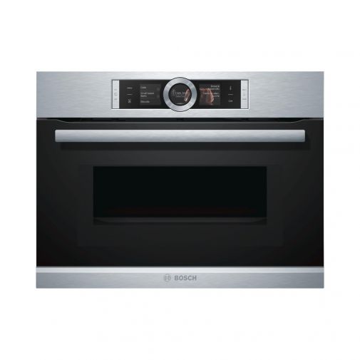 Bosch CMG676BS2 inbouw combimagnetron restant model met boven en onderwarmte en Pyrolyse reiniging