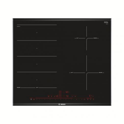 Bosch PXE675DC1E inbouw inductiekookplaat met FlexInductie zone en PerfectFry BraadSensor