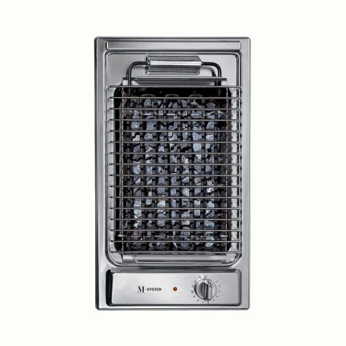 M-system MCBB30IX inbouw Lavasteen grill domino restant model