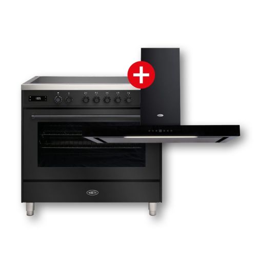 Boretti setaanbieding MLI95BZW + PARETEP90ZW + GRATIS SOLIDOCAS26 Inductie fornuis