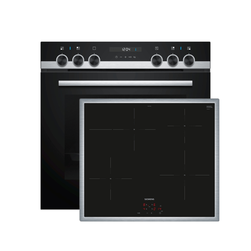 Siemens inbouw fornuis combinatie restant: HE517ABS1 oven en EI645CFB6E inductie kookplaat