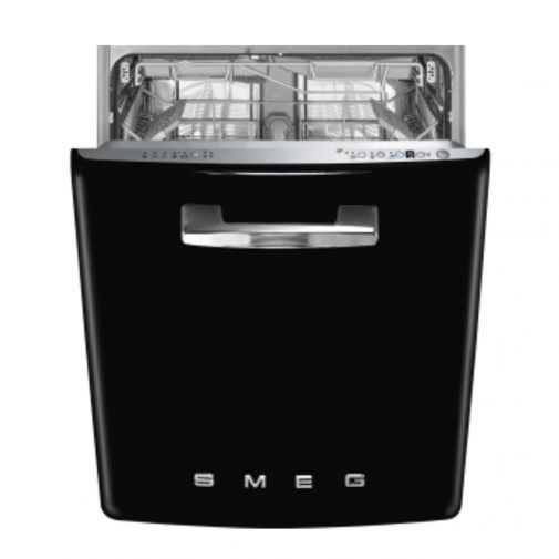 Smeg ST2FABBL2 onderbouw vaatwasser 50's style, zwart, met 4 QuickTime programma's en Acquastop