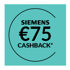 REGISTRATIE VIA SIEMENS - 75 EURO CASHBACK