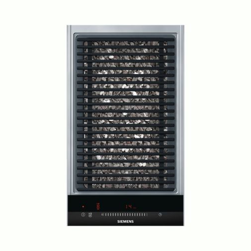 Siemens ET375FUB1E inbouw lavasteengrill restant model met touchSlider bediening en glazen sierdeksel Inbouw