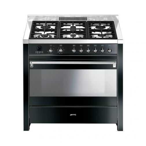 Smeg CS19NLN-7 gasfornuis ACTIE op=op! met 6 gasbranders en grill + braadspit