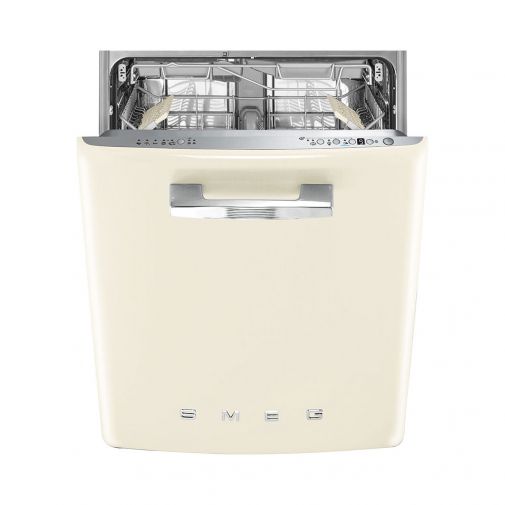 Smeg ST2FABCR2 onderbouw vaatwasser 50's style, creme, met 4 QuickTime programma's en Acquastop