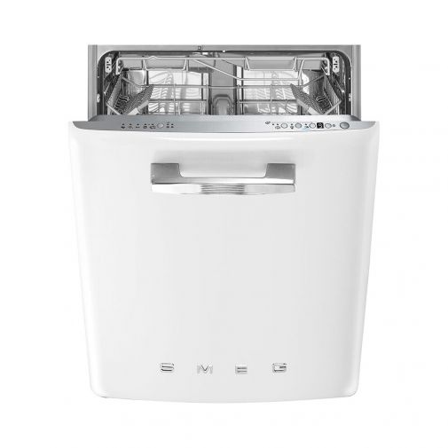 Smeg ST2FABWH2 onderbouw vaatwasser 50's style, wit, met 4 QuickTime programma's en Acquastop