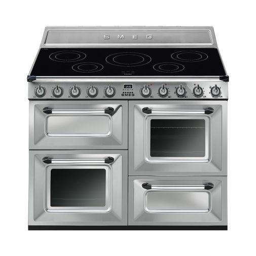 Smeg TR4110IX inductiefornuis RVS met 3 ovens nu met GRATIS Smeg 50's waterkoker en broodrooster