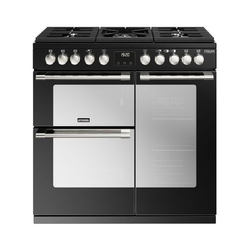 Stoves Sterling DX D9000 DF Zwart + GRATIS pan 
