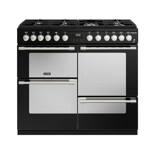 Stoves Sterling DX D1000 DF Zwart + GRATIS pan 