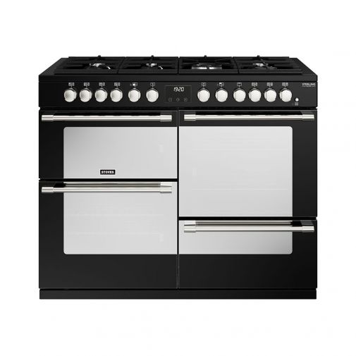 Stoves Sterling DX D1100 DF Zwart + GRATIS pan 