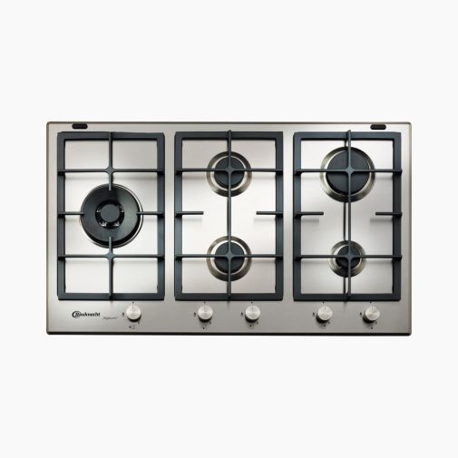 Bauknecht TGW6595IXL inbouw gaskookplaat restant model met gietijzeren pannendragers Inbouw