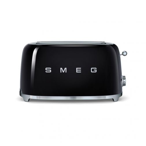 Smeg TSF02BLEU 50's style broodrooster 2X4 geschikt voor vier sneetjes brood, Zwart