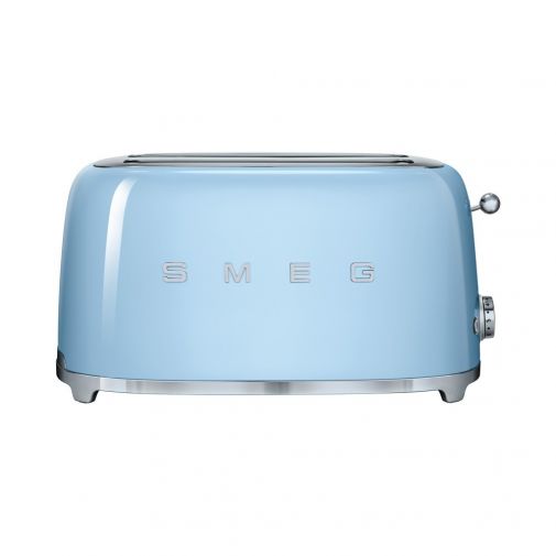 Smeg TSF02PBEU 50's style broodrooster 2X4 geschikt voor vier sneetjes brood, Pastelblauw