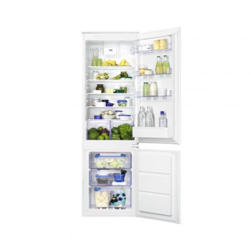 Zanussi ZBB28655SA inbouw koelvries combinatie met NoFrost en LED verlichting