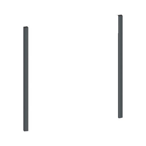 Neff ZC060AY0 Flex Design zijlijsten Anthracite Grey voor koffievolautomaat + warmhoudlade 14 cm restant Flex Design zijlijsten