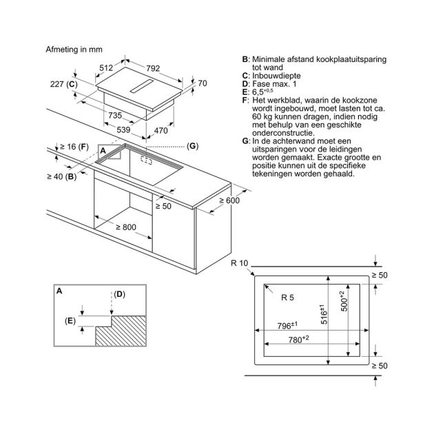 EX807NX68E Siemens vlakintegreerbare inductionair | Budgetplan