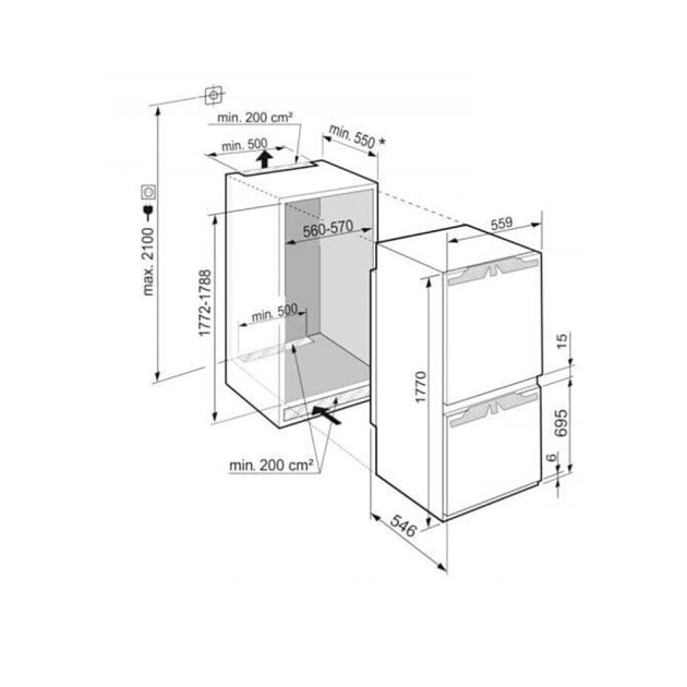 Liebherr ICNd 5123-20 inbouw koelvriescombinatie | Budgetplan