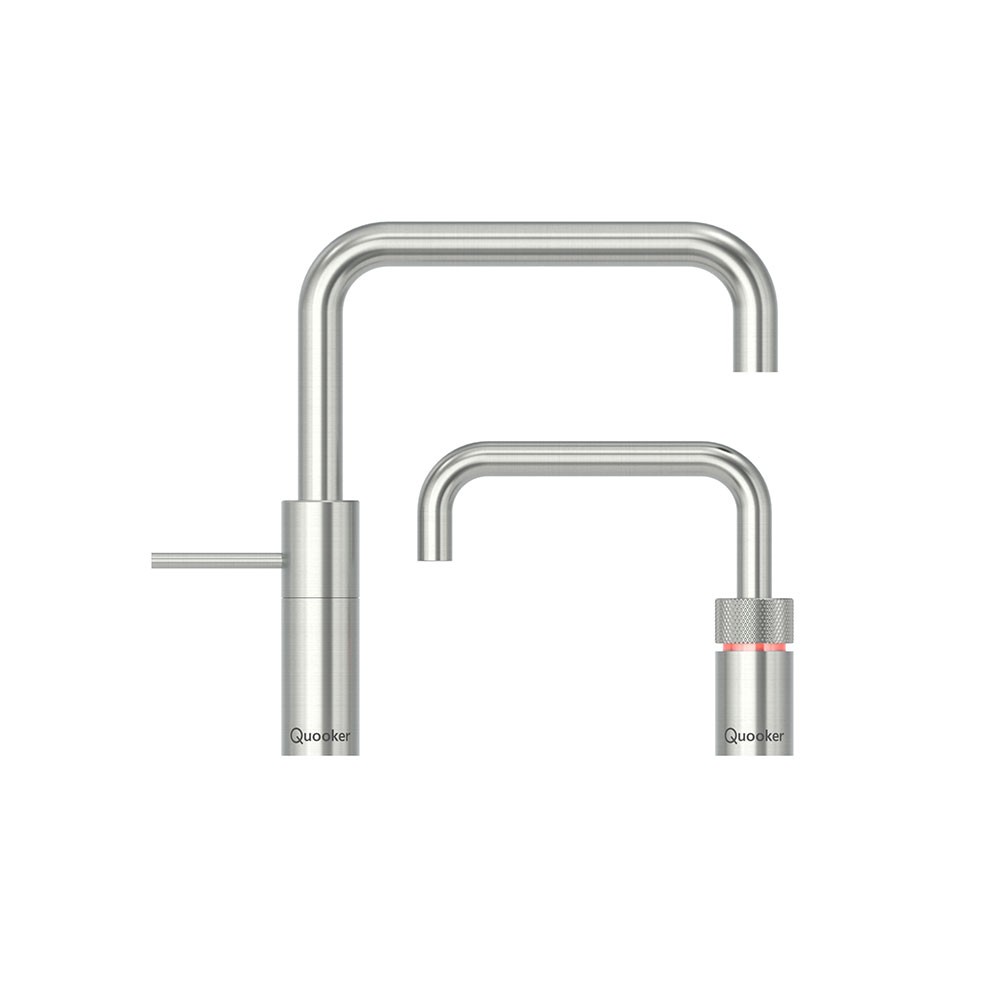Quooker COMBI Nordic Square Twin Taps RVS afbeelding