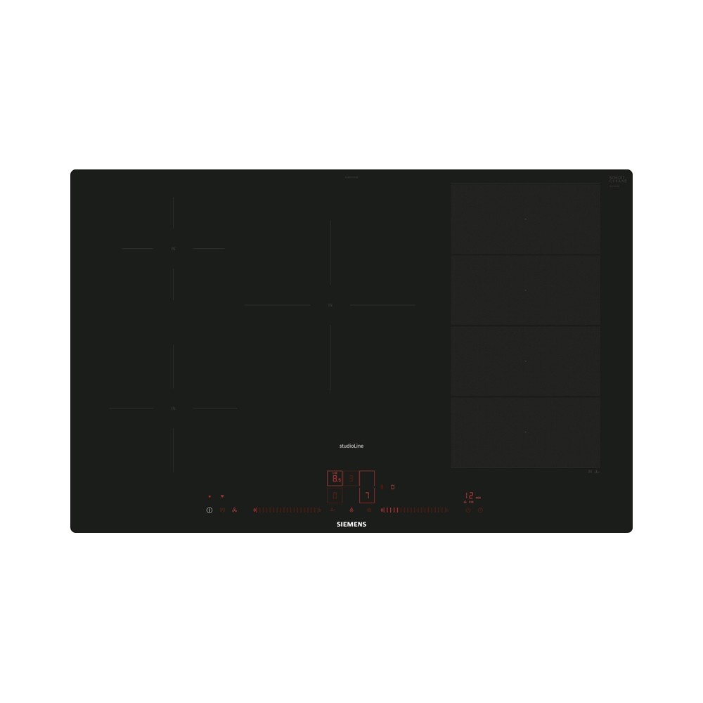 Siemens iQ700 EX807LVV5E, Zwart, Ingebouwd, Inductiekookplaat zones, Glaskeramiek, 5 zone(s), 5 zone(s)