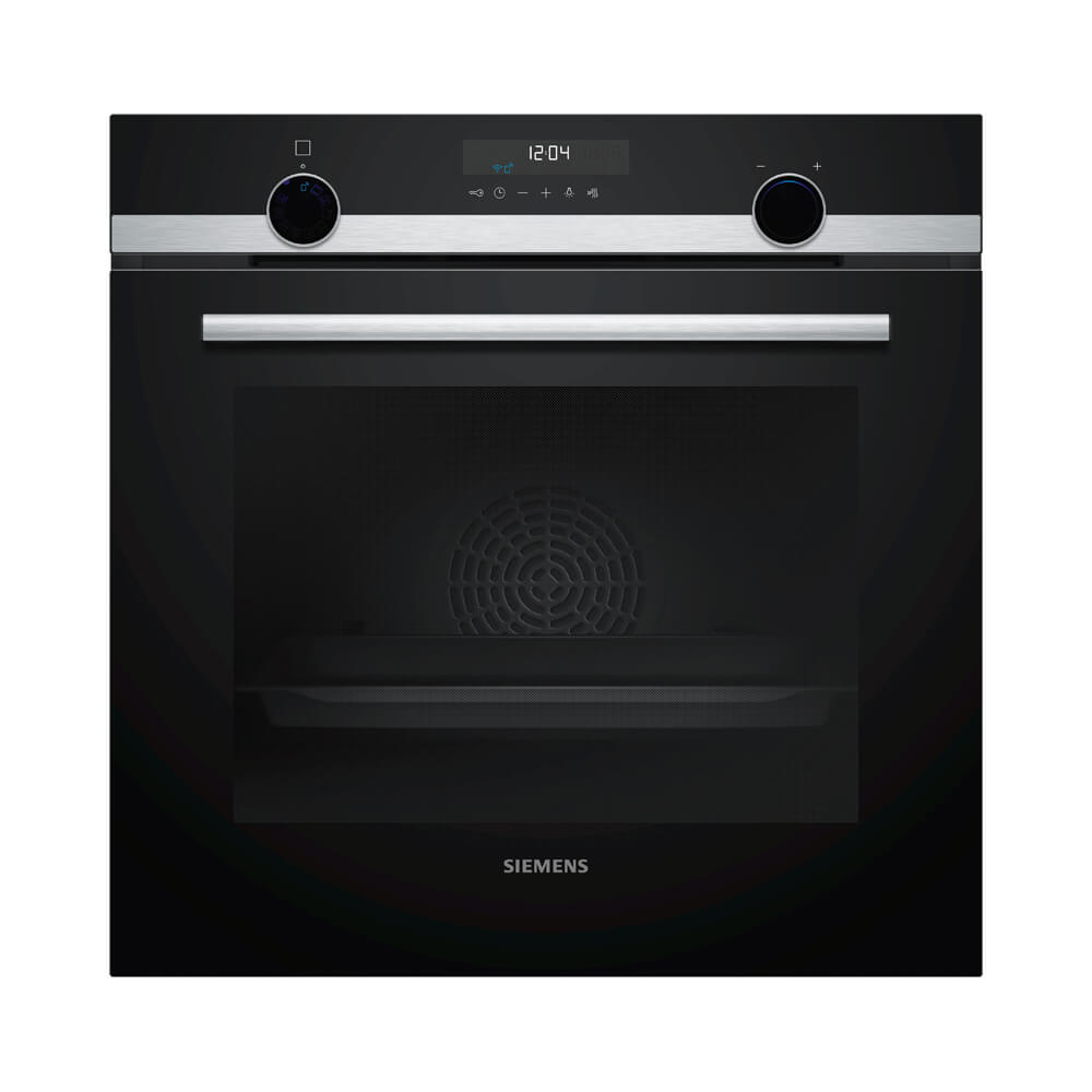 Siemens HB578BBS6 inbouw oven 60 cm hoog met HomeConnect en activeClean Zwart met rvs accenten