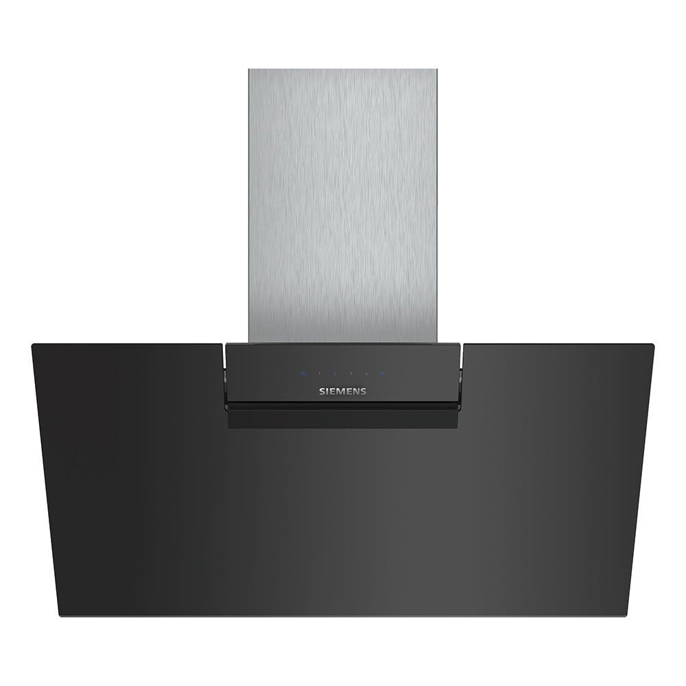 Siemens LC87KEM60 wandafzuigkap met 669 m³/h afzuigcapaciteit en iQdrive motor Zwart met rvs accenten
