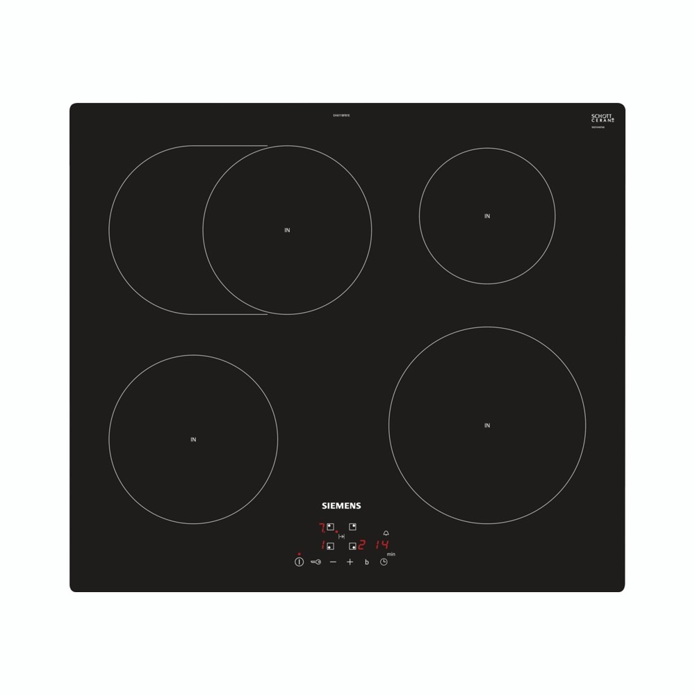 Siemens EH611BFB1E inbouw inductiekookplaat met braadzone Zwart