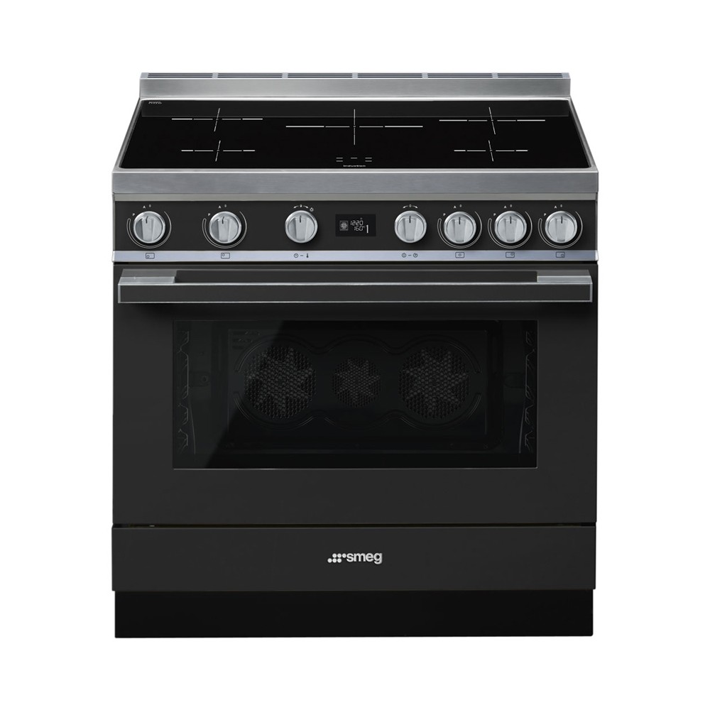 Smeg CPF9IPAN inductie fornuis met Pyrolyse reiniging en Boosterfunctie Antraciet