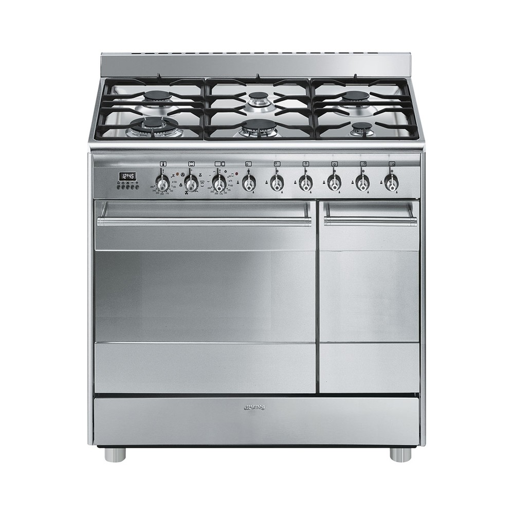 Smeg SNLK926MX9 gasfornuis met 2 ovens RVS Roestvrijstaal